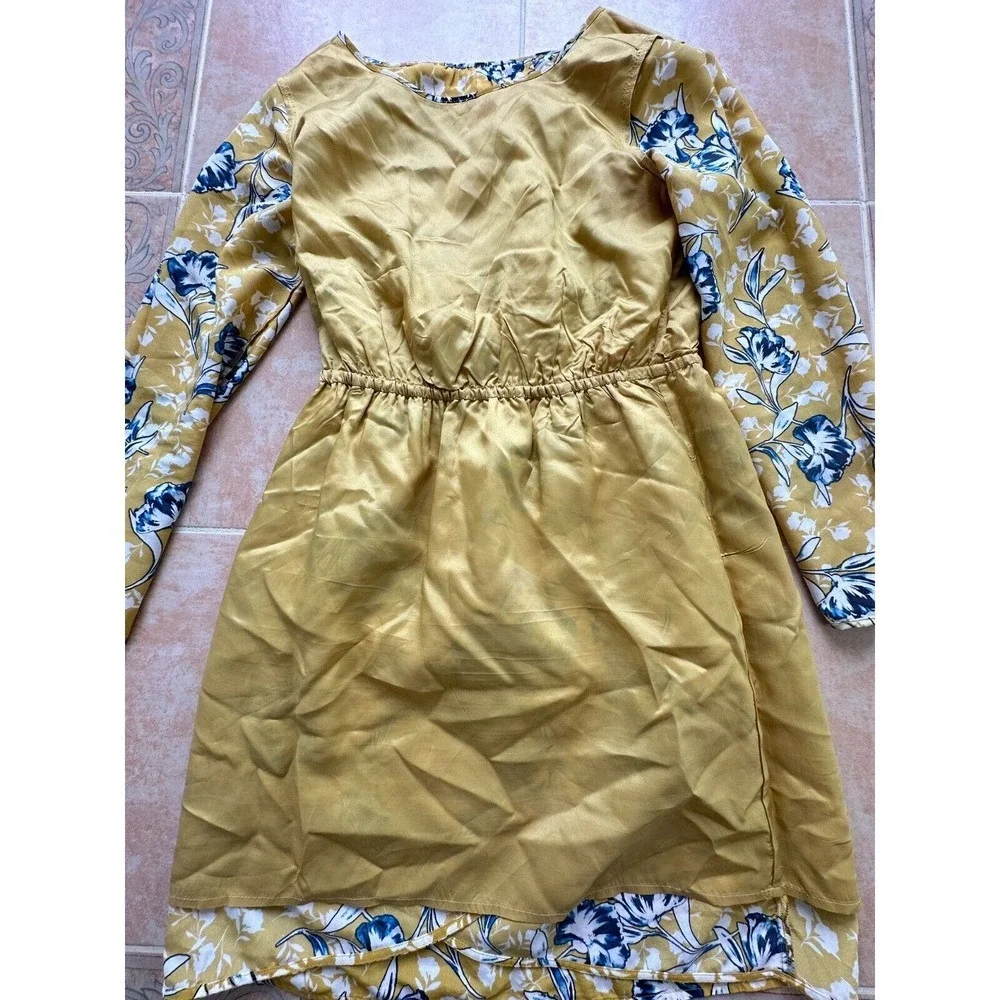 J. Crew Floral lined Long sleeve Dress‎ Size 4